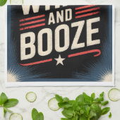4th of July Booze Party | Red White and Booze キッチンタオル (折り畳み)