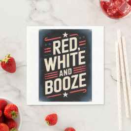 4th of July Booze Party | Red White and Booze スタンダードランチョンナプキン