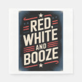 4th of July Booze Party | Red White and Booze スタンダードランチョンナプキン (正面)