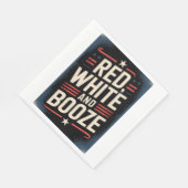 4th of July Booze Party | Red White and Booze スタンダードランチョンナプキン (角)