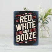4th of July Booze Party | Red White and Booze 招待状 (スタンド正面)
