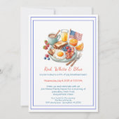 4th of July Breakfast Invitation – Patriotic  招待状 (正面)