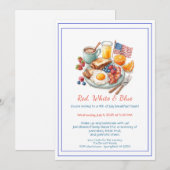 4th of July Breakfast Invitation – Patriotic  招待状 (正面/裏面)