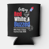4th of July Can Cooler Red White & Buzzed 缶クーラー (正面)