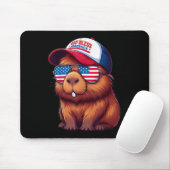 4th Of July Capybara – God Bless America Hat And P マウスパッド (マウス)