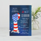 4th of July Celebration American Flag Fist 招待状 (スタンド正面)