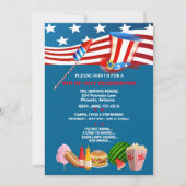 4th of July Celebration Party Patriotic   招待状 (正面)