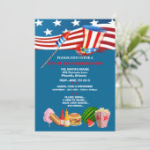 4th of July Celebration Party Patriotic   招待状 (スタンド正面)