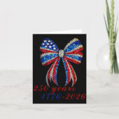 4th Of July Coquette American Flag Bow Funny Girls カード (正面)