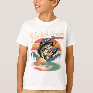 4th of July Cowboy Bass Shirt  Tシャツ