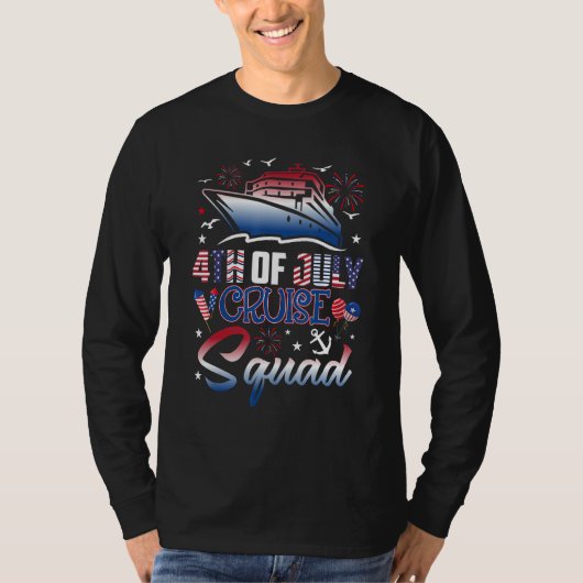 4th Of July Cruise Squad Patriotic American Tシャツ (正面)