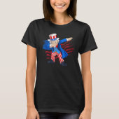 4th Of July Dabbing Uncle Sam American Flag Kids B Tシャツ (正面)