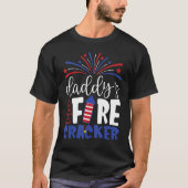 4th of July Daddy's Little Firecracker Toddler Kid Tシャツ (正面)