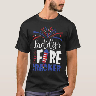 4th of July Daddy's Little Firecracker Toddler Kid Tシャツ