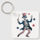4th of July Dancing Skeleton キーホルダー (正面)