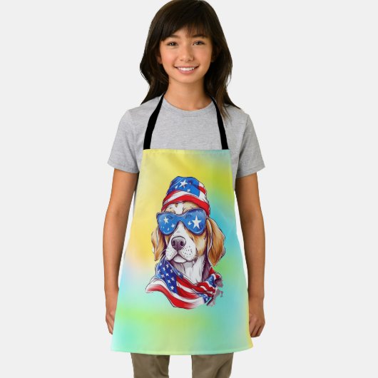 4th Of July Dog Sublimation-66361 エプロン (インサイチュ)
