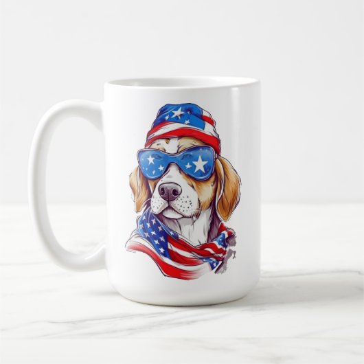 4th Of July Dog Sublimation-66361 コーヒーマグカップ (左)