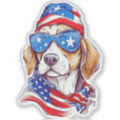 4th Of July Dog Sublimation-66361 シール (正面)