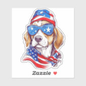 4th Of July Dog Sublimation-66361 シール (シート)