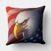 4th of July Eagle – Patriotic USA Design クッション (裏面)