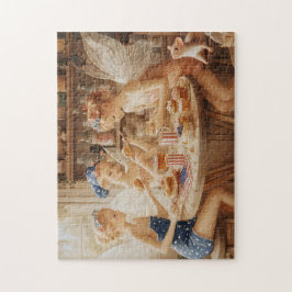 4th of July Fairy Patriotic Cottagecore Kitchen ジグソーパズル