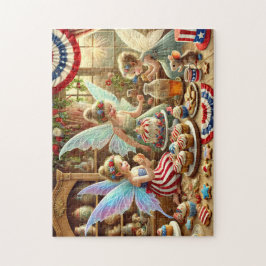 4th of July Fairy Tea Party Patriotic Dessert Tabl ジグソーパズル