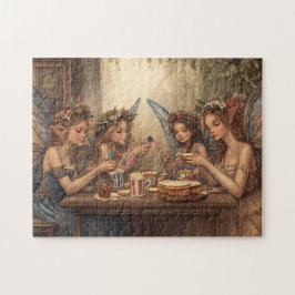 4th of July Fairy Tea Vintage Cottagecore Patrioti ジグソーパズル