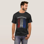 4th Of July Fighter Jet Airplane Flying American F Tシャツ (正面フル)