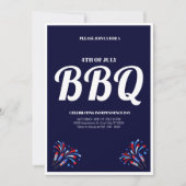 4th of July Fireworks BBQ Party 招待状 (正面)