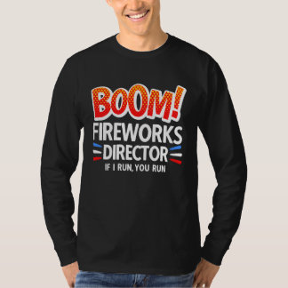4th of July Fireworks Director Boom Squad Pyro Hus Tシャツ