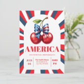 4th of July Fireworks Independence Day Party 招待状 (スタンド正面)