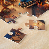 4th of July Fireworks Small Town Celebration ジグソーパズル (側面)