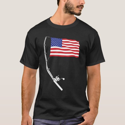 4th Of July Fishing Patirotic Fisherman Military V Tシャツ (正面)