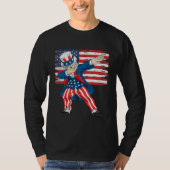 4th Of July For Kids Dabbing Uncle Sam Boys Men Tシャツ (正面)