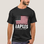 4Th Of July For Naples Florida American Flag Tシャツ (正面)