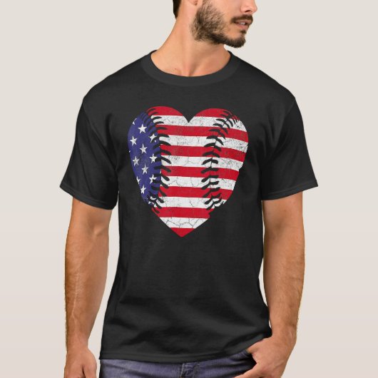 4th Of July   For Women American Flag Baseball Hea Tシャツ (正面)
