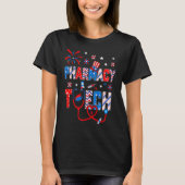 4th Of July For Women Stethoscope Pharmacy Tech Nu Tシャツ (正面)