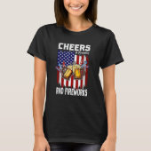 4th Of July Freedom And Fireworks Day Drinking USA Tシャツ (正面)