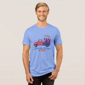 4th of July Freedom Ride Truck Shirt トライブレンドＴシャツ (正面全面)