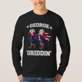 4th of July George Washington Griddy George Griddi Tシャツ (正面)