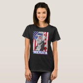 4th Of July George Washington Patriotic Merica Fla Tシャツ (正面フル)