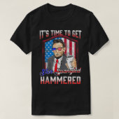 4th of July Get Star Spangled Hammered Drinkin lik Tシャツ (デザイン正面)