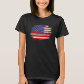 4th of July golf   American Flag Ball with Top Hat Tシャツ (正面)