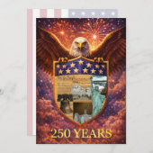 4th of July Great American Eagle Shield 250th 招待状 (正面/裏面)