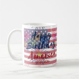 4th of July Happy Birthday America USA 250th コーヒーマグカップ