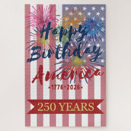 4th of July Happy Birthday America USA 250th ジグソーパズル