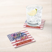 4th of July Happy Birthday America USA 250th スクエアペーパーコースター (インサイチュ)