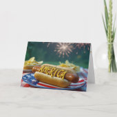 4th of July Hot Dog and Fireworks カード (正面)