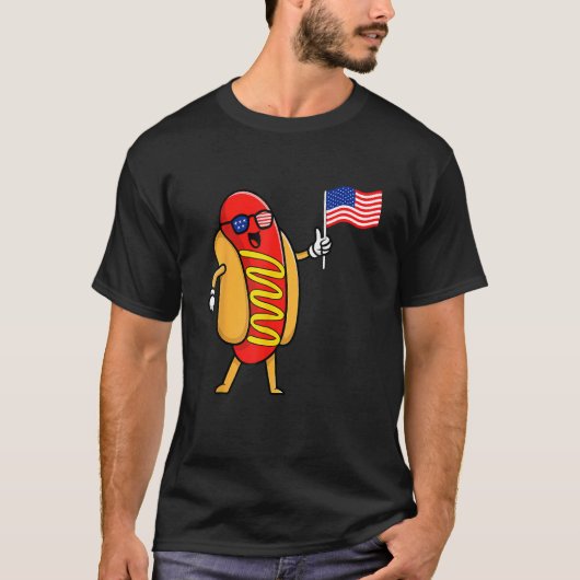 4th of July Hot Dog Hotdog 4th of July Boys Men Wo Tシャツ (正面)