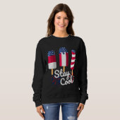 4th Of July Ice Pops Red White Blue American Flag  スウェットシャツ (正面フル)